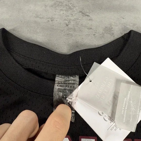 South Carolina Gamecocks Crop Jersey Women XL Black Mesh Baggy Oversized Sports - Picture 5 of 10